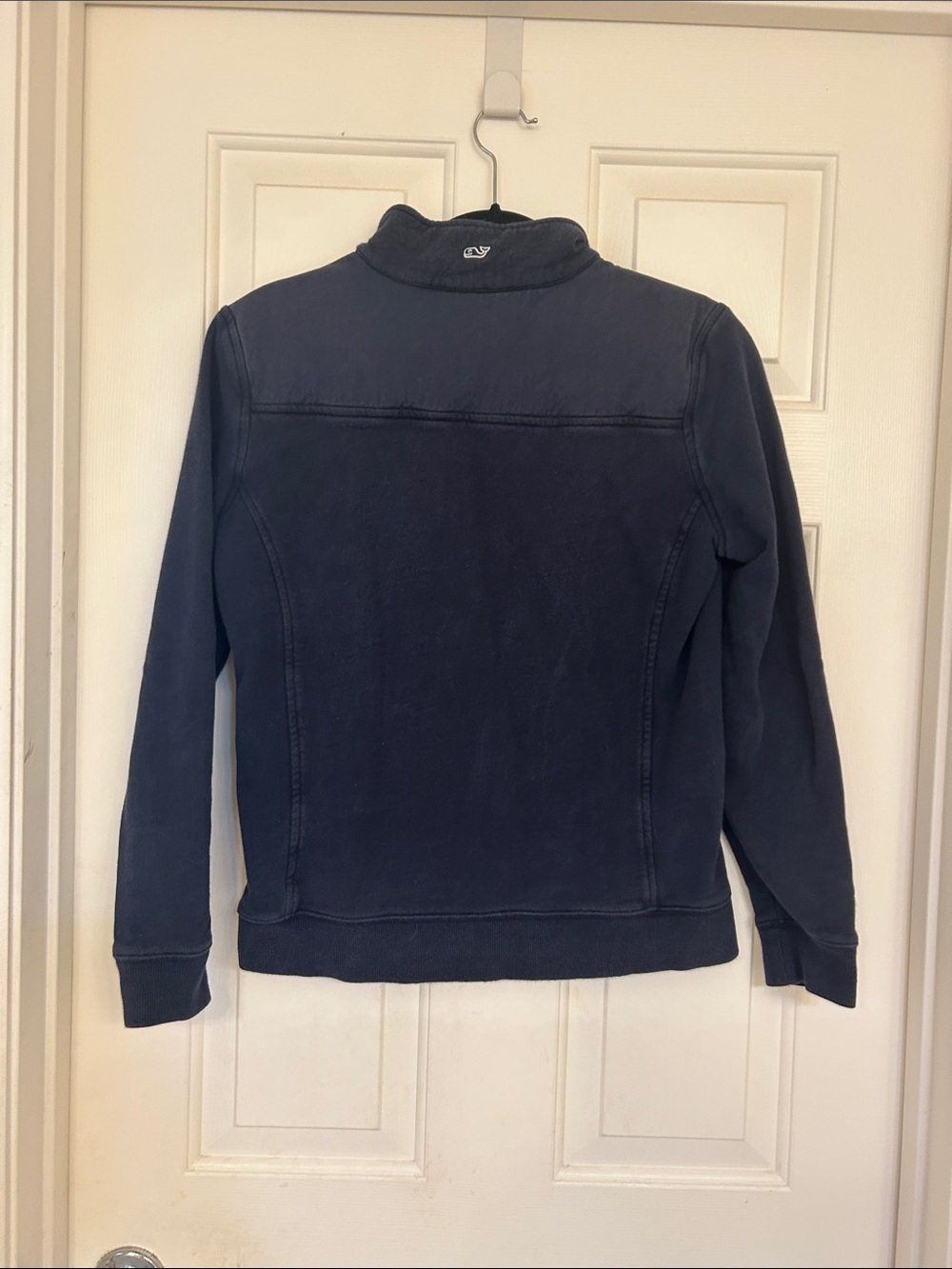 Vineyard Vines Cotton Navy Quarter-Zip Pullover - Picture 8 of 10